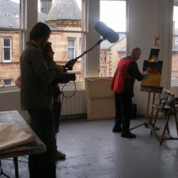 A filming crew in Project Ability