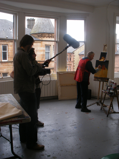 A filming crew in Project Ability