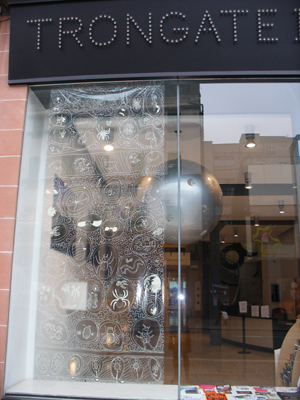 The Big Draw window art is on display in Trongate 103