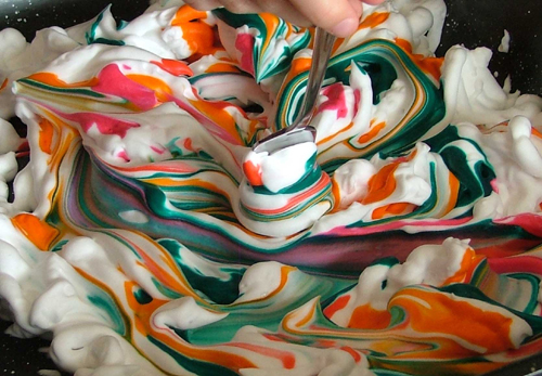 Friends and Families Fun Workshops - Foam Marbling