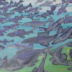 Artwork of the Week – ‘Under Water Silver Sock Eye Salmon’ by Josephina Mena