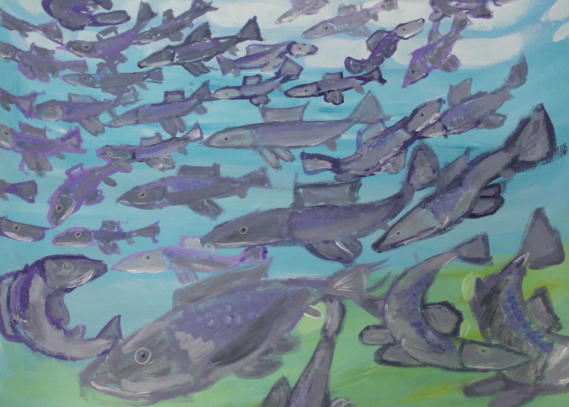 Artwork of the Week – ‘Under Water Silver Sock Eye Salmon’ by Josephina Mena