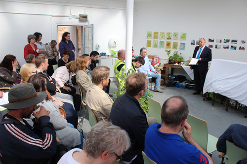 Unveiling of the piano at the Summerhouse