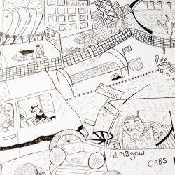 'Glasgow Taxi Queue' (detail)