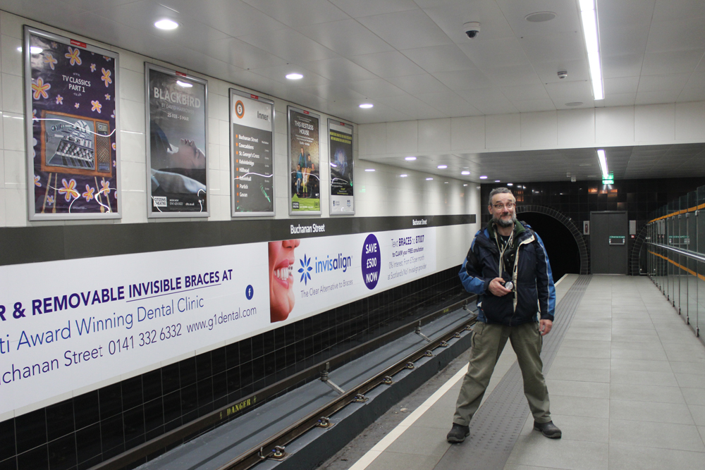 TV Classics posters in every Glasgow Subway station