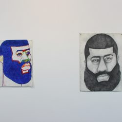 Left: 'Fighting The Good Fight' 2014 Right: 'A Question In Confrontation' 2015