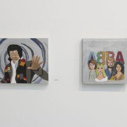 Left: 'Dr Who' by Nathan Bray, Right: 'Abba' by Dearbhail McGrory