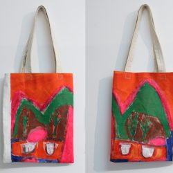 Hand Painted Canvas Bag by Tommy Mason