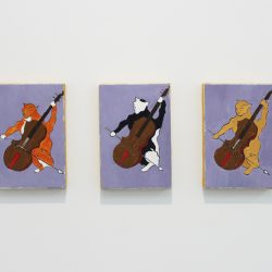 'Three cats on canvas' by Daniel Donnelly