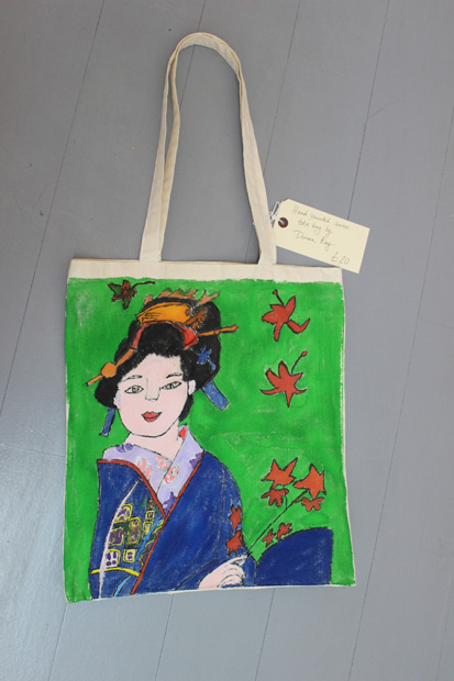 Hand Painted Canvas Bag by Doreen Kay
