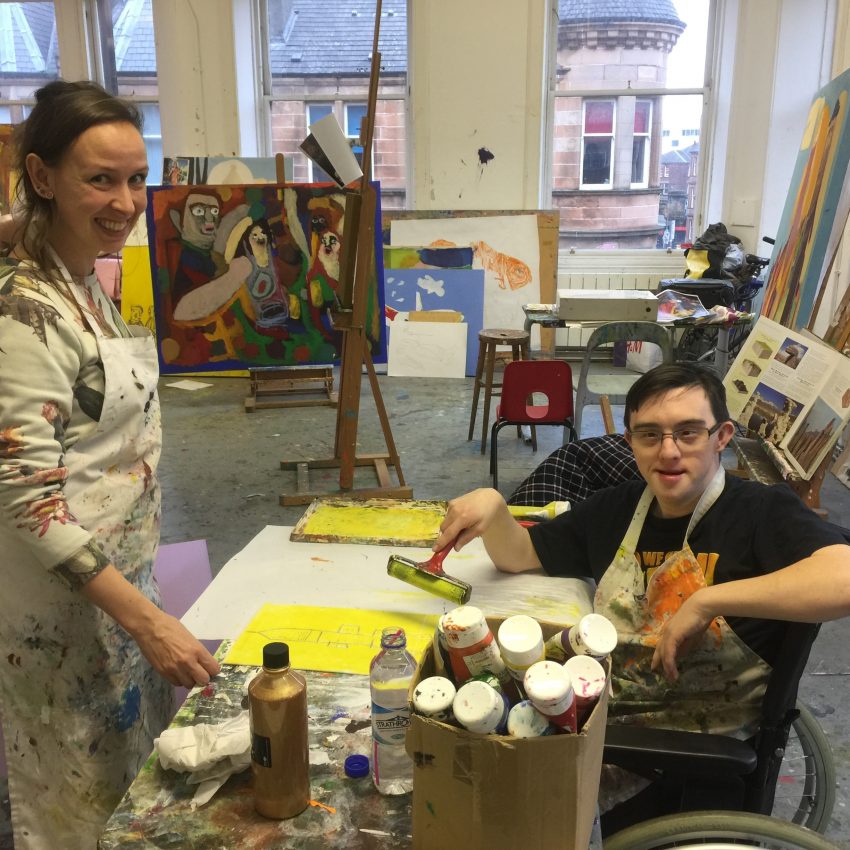 Volunteer Merel Bekking and Christopher