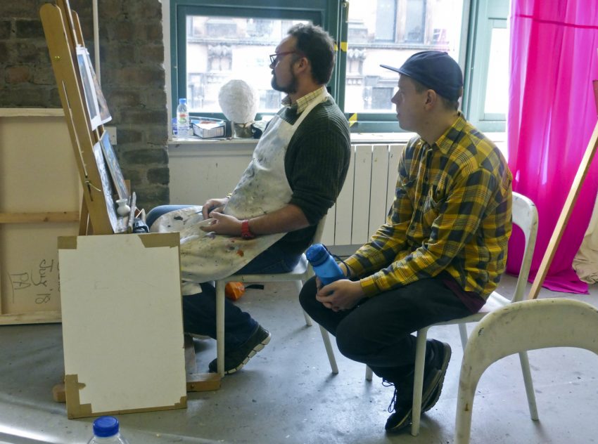 Volunteer Michael Skeen in ReConnect studios