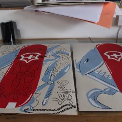 Cameron Morgan and Charlie Hammond work in progress