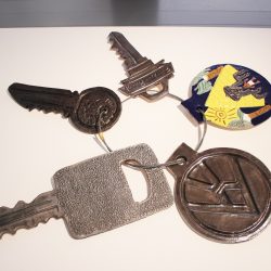 large sculpture of keys by Cameron Morgan & Charlie Hammond