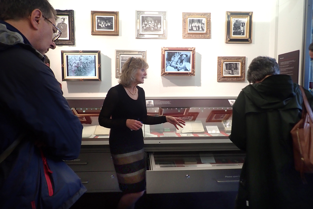 group inside the War Poets Collection, Edinburgh