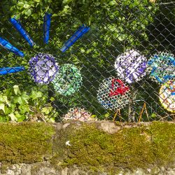 outdoor art at Linn Park made at a Project Ability workshop