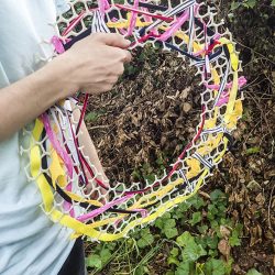 colourful weaving art at Linn Park by Project Ability
