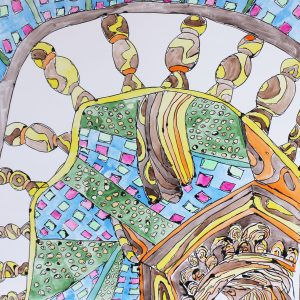 colourful watercolour and ink by Cameron Morgan