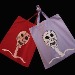 skeleton tote bag
