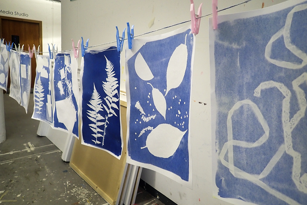 Down's Syndrome Sunday Social group making art