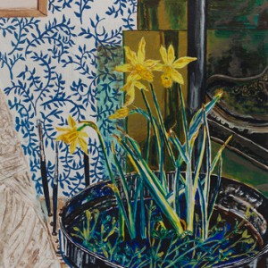 Daffodil Still Life with Boot
