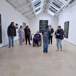 The group in an exhibition gallery