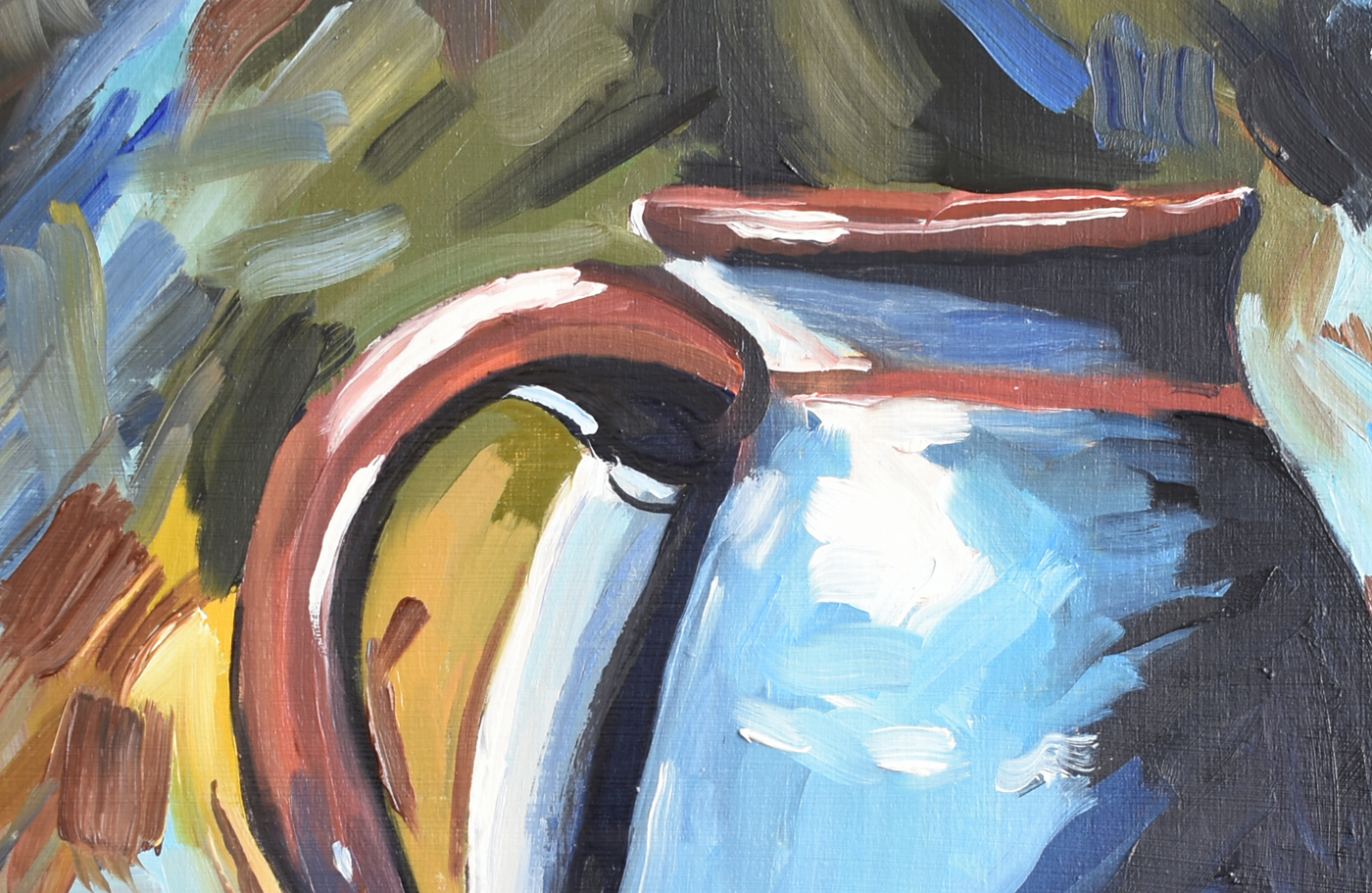 Still Life with Blue Pitcher and Fruit - Image 3