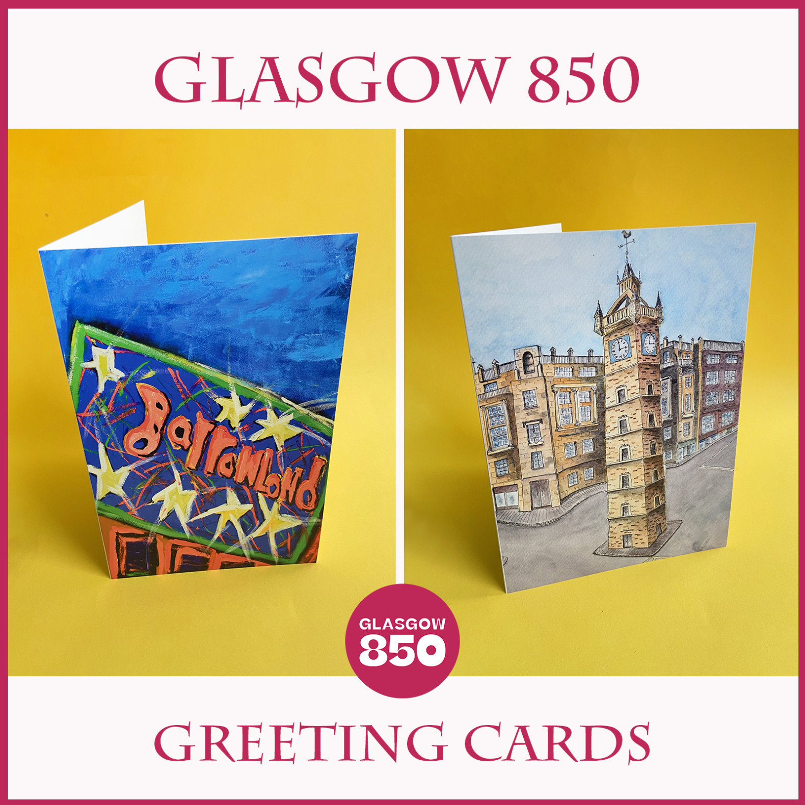 2 pack / Glasgow 850 greeting cards