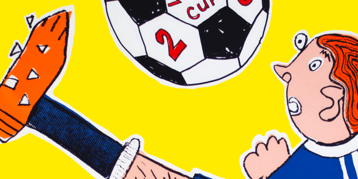 World Cup screen print - Scott McTominay back kick by Cameron Morgan and Charlie Hammond
