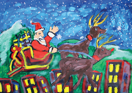 Here Comes Santa’ Christmas Card