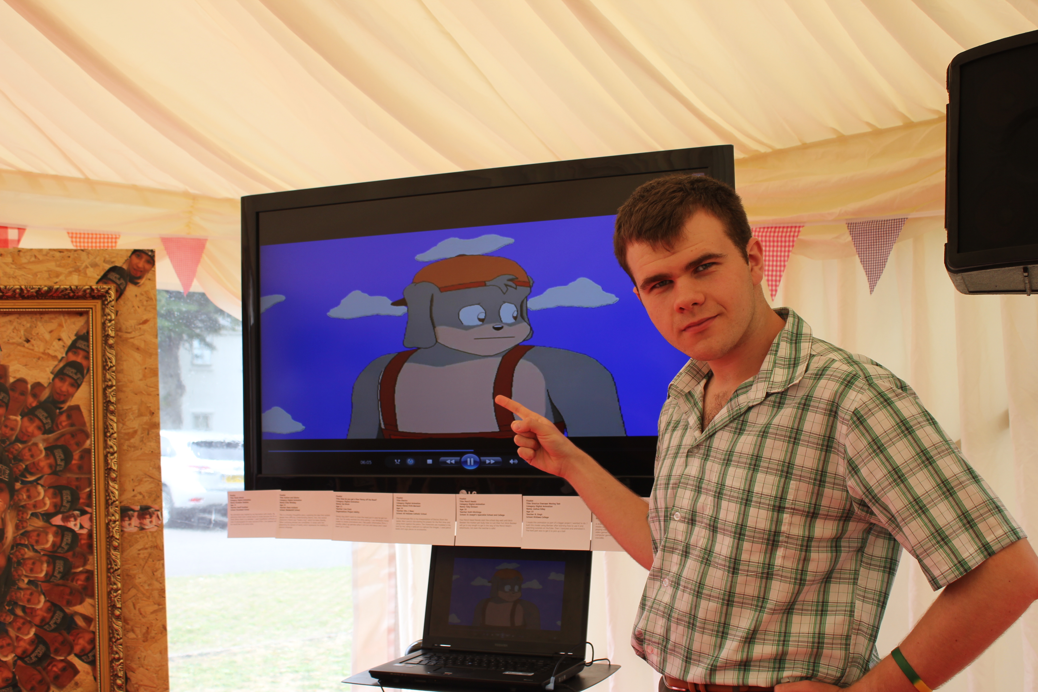 Young Project Ability artist received a Create! Art for Autism Award